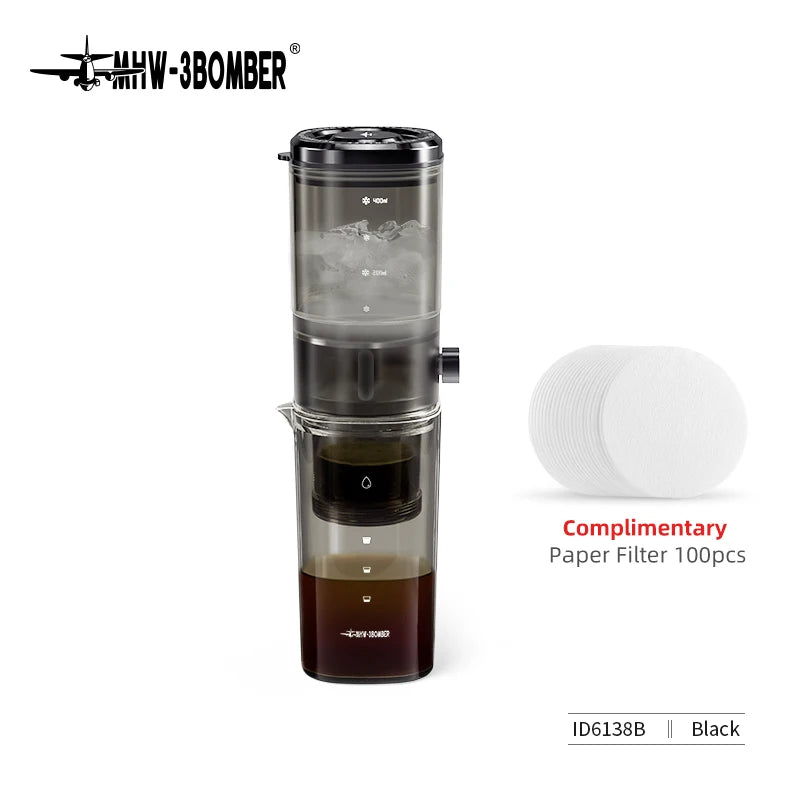MHW-3BOMBER Cold Brew Coffee Maker – Slow Cold Drip 400ml | Professional Tower Style | Atelier Du Brew